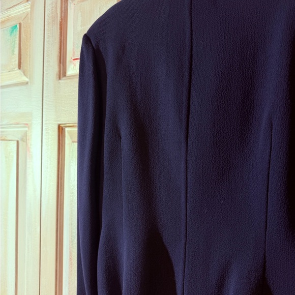 Aurora Ruffolo and Christian Rupert Vintage Navy Blue Scalloped Blazer - Picture 6 of 6